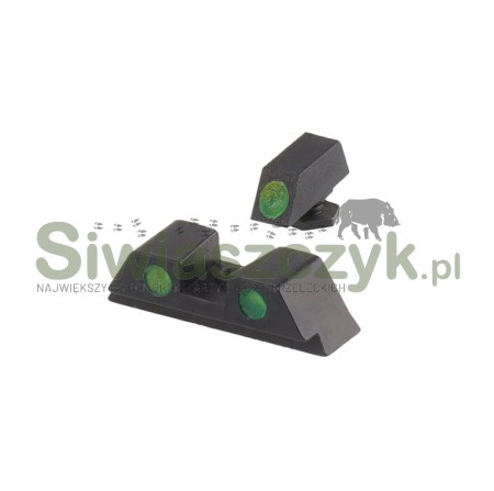 Przyrządy celownicze GUNPANY Fiber Sights Combo do Glock Krótkie (SCIS-06)-116680