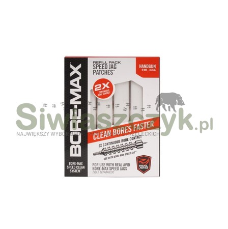 Przecieraki REAL AVID Bore-Max Speed Patches Refill 4'' 9mm- .45 L (AVBMPATCH4)-116723