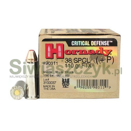 Amunicja HORNADY 38Spcl+P Critical Defense FTX 7,13g(110gr)(90311)-116962