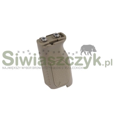 Chwyt STRIKE INDUSTRIES M-LOK Angled Vertical Grip Long FDE (SI-AR-CMAG-L-FDE)-115718