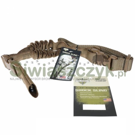 Pas nośny TACSHIELD jednopunktowy z zapięciem Shock Sling Bungee 1,25" Coyote-117768