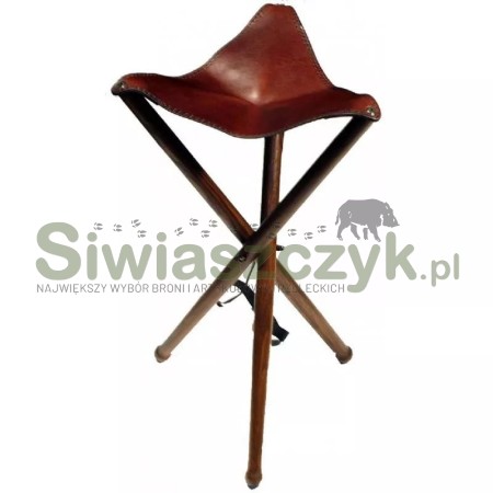 Stołek myśliwski skórzany (wysoki)-117859