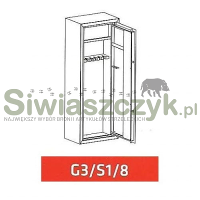 Szafa metalowa Novcan G3/S1/8 Elektronic RAL6007-111723