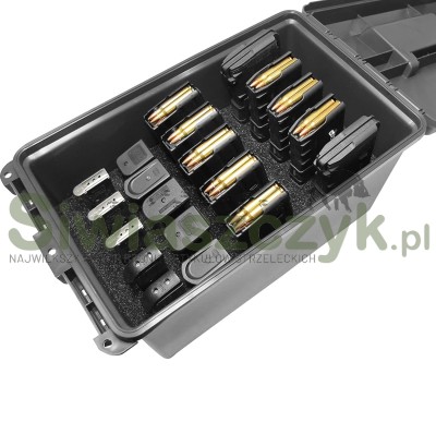 Pudełko MTM na magazynki AR/pistoletowe (na 10szt do AR i na 10szt do krótkiej)(TMCLE)-118206