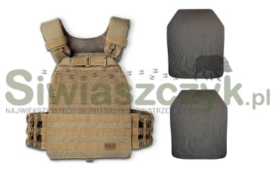 Kamizelka 5.11 + 2x wkład balistyczny PROTECTION GROUP NIJ3- 30x25-118287