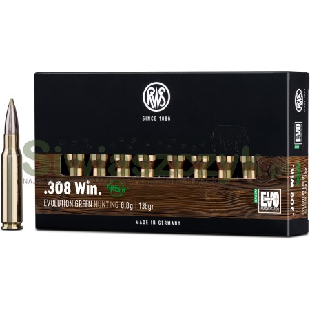 Amunicja RWS .308 Win. EVO GREEN Short Rifle 9g(180gr)-118720