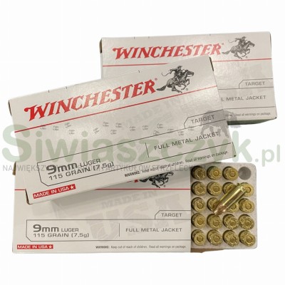 Amunicja WINCHESTER 9x19 FMJ 7,5g (115gr)-119450