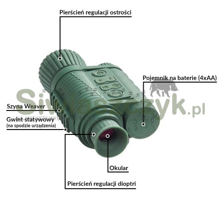 Noktowizor cyfrowy NACHTJAEGER NH-3 6x50 (01651)-7b729773789c6113b195db80c06a4d47