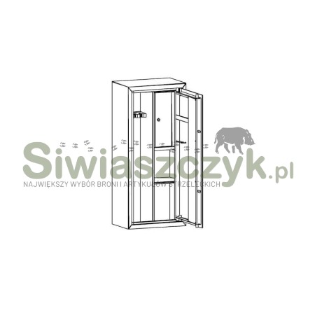 Szafa metalowa Novcan G3/S1/4 Electronic RAL9002 -119874