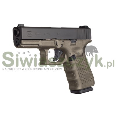 Pistolet GLOCK 19 (GEN 4) Olive kal.9x19 (4192)-119901
