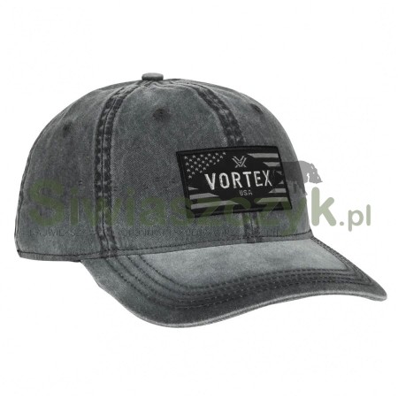 Czapka VORTEX z daszkiem męska Rank and Twill czarna-120135