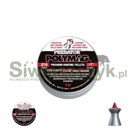 Śrut diabolo JSB POLYMAG PREDATOR 4,5/200 0,53g(8,00gr)(1001-01-200)-120944
