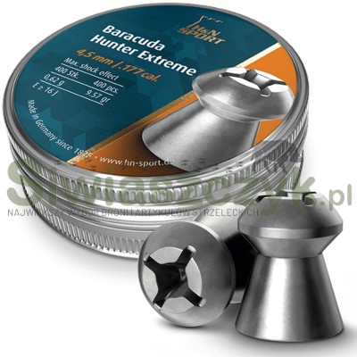 Śrut Diabolo H&N BARACUDA Hunter Extreme 4,5/400 0,62g(9,57gr)-120801