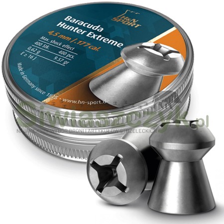 Śrut Diabolo H&N BARACUDA Hunter Extreme 4,5/400 0,62g(9,57gr)-120801