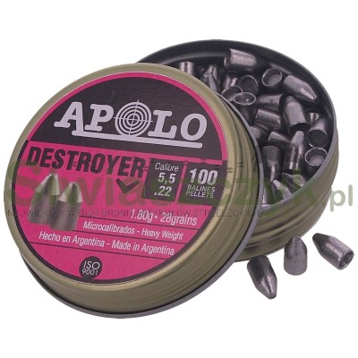 Śrut APOLO Premium Destroyer Heavy 5,5/100 1,80g(28,00gr)(E19901)-120866