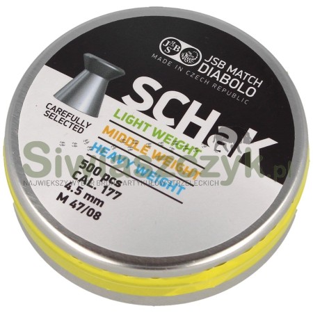 Śrut Diabolo JSB SCHaK Middle Weight 4,50/500 0,65g(10,03gr)(001045-500)-120982