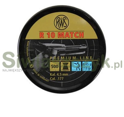 Śrut RWS R 10 Match 4,49/500 0,45g(7,00gr)(2315441)-121105
