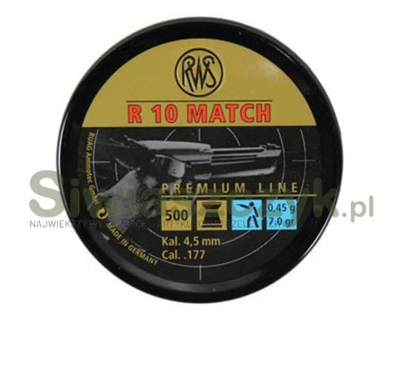 Śrut RWS R 10 Match 4,49/500 0,45g(7,00gr)(2315441)-121105