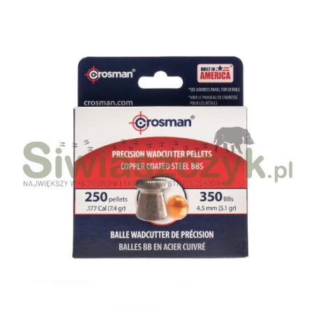 Zestaw śrutów CROSMAN BBs 4,50/350 0.95g(5,10gr), Wadcutter 4,5/250 0,48(7,4gr)(BBPEL)-121127
