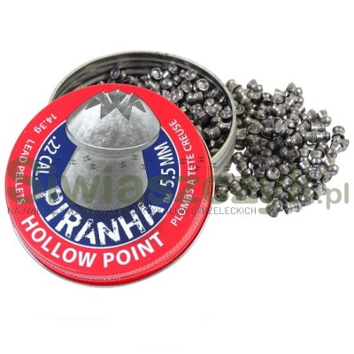 Zestaw śrutów CROSMAN Piranha Hollow Point 5,5/400 0,92(14,3gr)(LPPH2)-121128