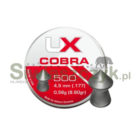 Śrut UMAREX Cobra Pointed 4,5/500 0,56g(8,6gr)(4.1916)-121172