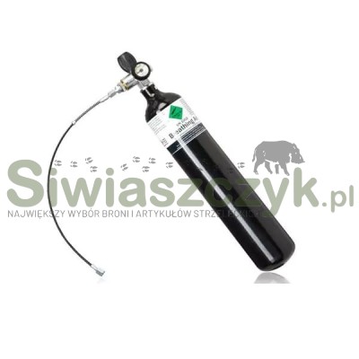 Butla MIDLAND DIVING z manometrem i wężem 3L (H021381)-121219