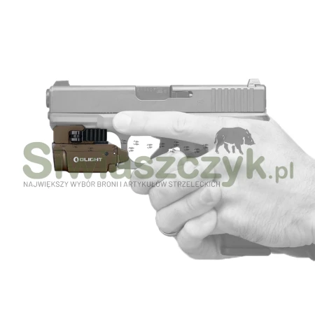 Latarka OLIGHT BALDR Mini Limited Edition Desert Tan- 600 lumenów, Green Laser-112982