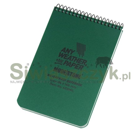 Notatnik wodoodporny MODESTONE 50szt. 148 x 96 mm zielony (A33MIL)-124739