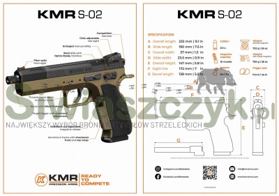 Pistolet KMR S-02 Spark OR SR SA/DA kal. 22lr-124925