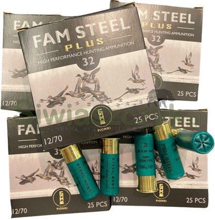 Naboje FAM 12/70 Steel PLUS 32g 3-3,56mm-124954