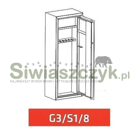 Szafa metalowa Novcan G3/S1/8 Elektronic RAL6007-111723