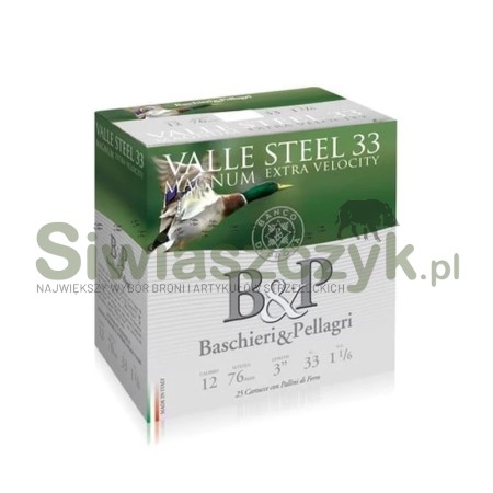 Naboje B&P 12/76 Valle Steel Magnum 33g- 2-124833