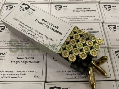 Amunicja PFA 9x19 FMJ 7,50g (115gr)-126641