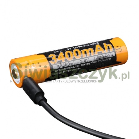 Akumulator FENIX USB 18650 3400mAh 3,6V (ARB-L18-3400U)-126643
