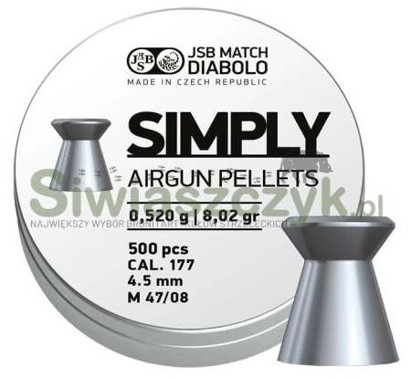 Śrut diabolo JSB Simply 4,5/500 0,52g(8,02gr)-120962