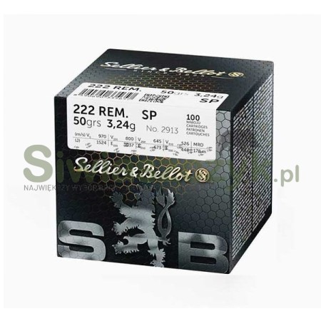 Amunicja S&B 222Rem FMJ 3,24g(50gr)(100szt.)(2902)-124826