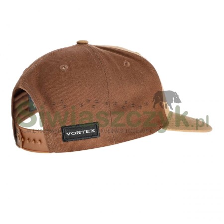 Czapka VORTEX z daszkiem męska GO Big Patch piaskowo-brązowa-139554