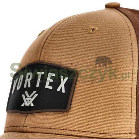 Czapka VORTEX z daszkiem męska GO Big Patch piaskowo-brązowa-139555