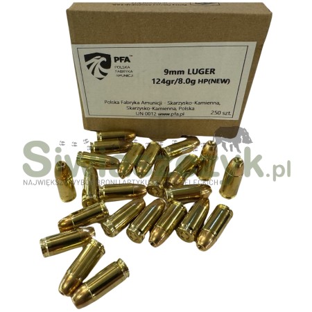 Amunicja PFA 9x19 HP 8,00g(124gr)(250szt.)-139610