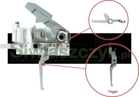 Mechanizm spustowy TRIGGERTECH AR15 Competetive Flat Stainless Steel Single Stage-633c957bfcd459cca357763edd892333