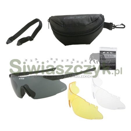 Okulary strzeleckie ESS ICE 3LS- Miękkie etui (740-0019)-139995