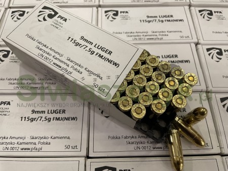 Amunicja PFA 9x19 FMJ 7,50g (115gr)(50szt.)-155441