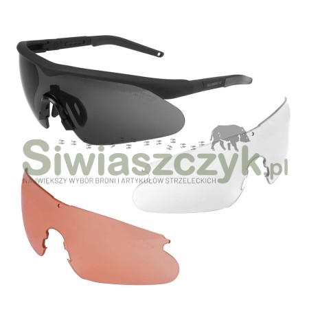 Okulary strzeleckie SWISS EYE Raptor Pro Czarne Trzy wizjery (10164)-157784