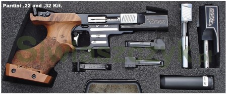 Pistolet PARDINI SP 22LR+adapter HP 32S&W - rękojeść M-158089