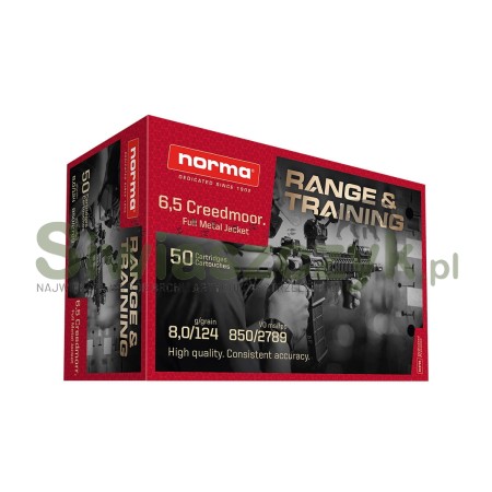 Amunicja NORMA 6,5Creedmoor R&T 8,0g (124gr)-158240