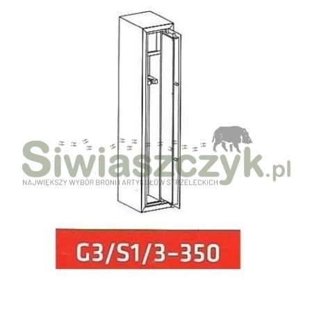 Szafa metalowa Novcan G3/S1/3-350 RAL9002-158321