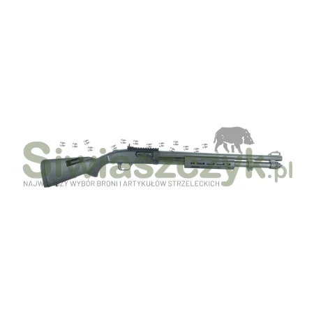Strzelba MOSSBERG M590A1 kal. 12/76, lufa 508 mm, XS Ghost Ring (50768)-112305