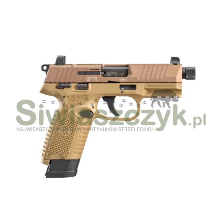 Pistolet FN 502 T FDE/FDE kal. 22lr-160418