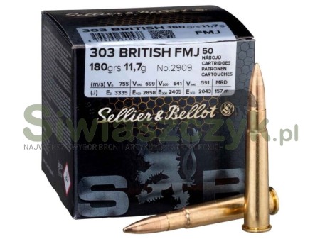 Amunicja S&B 303 Brit. FMJ TRAINING 11,7g(180gr)(50szt.)-160899