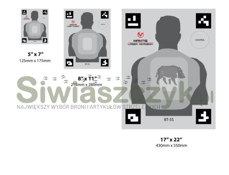 Tarcze MANTIS Laser Academy Smart Targets - Standard (8.5"x11")(MT-4102)-161335